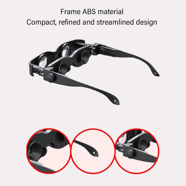 Alt view image 5 of 7 - Fishing Binoculars Glasses, 3X Magnification, Adjustable Focusing HD Lens, Ergonomic Nose Pad, for Bird Watching,Tv,Sports,Concerts,Theater,and Sightseeing
