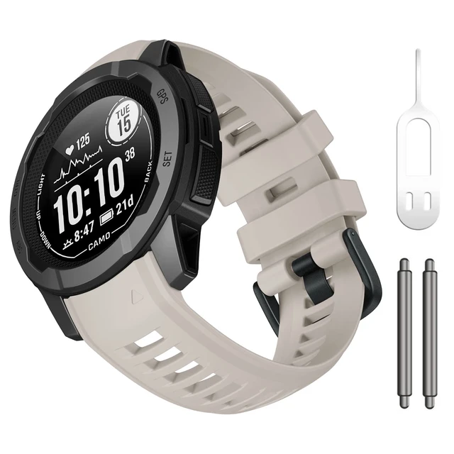 Alt view image 2 of 7 - Band for Garmin Instinct 2 Watchband Instinct 2 Solar Wristband 22mm Soft Silicone Replacement Watch Strap Compatible with Instinct 2 Solar Tactical
