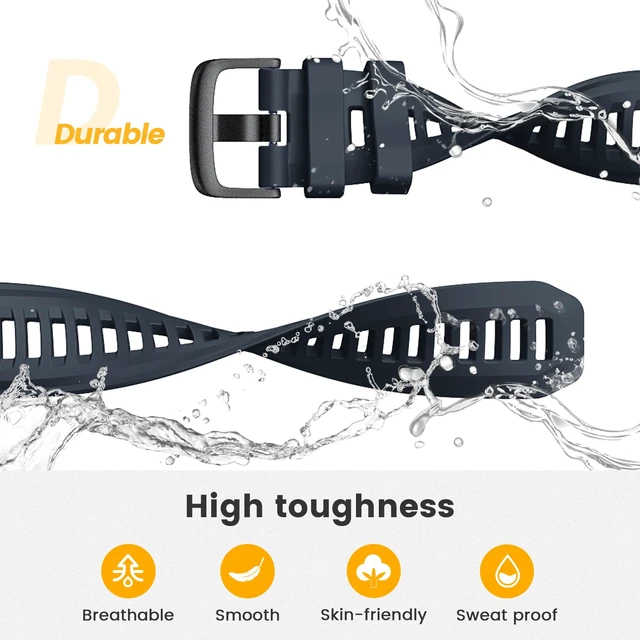 Alt view image 5 of 7 - Band for Garmin Instinct 2 Watchband Instinct 2 Solar Wristband 22mm Soft Silicone Replacement Watch Strap Compatible with Instinct 2 Solar Tactical
