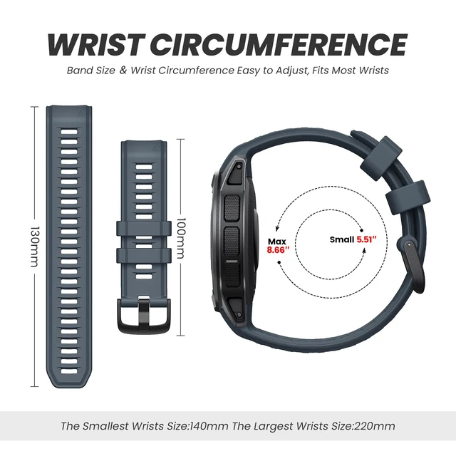 Alt view image 6 of 7 - Band for Garmin Instinct 2 Watchband Instinct 2 Solar Wristband 22mm Soft Silicone Replacement Watch Strap Compatible with Instinct 2 Solar Tactical