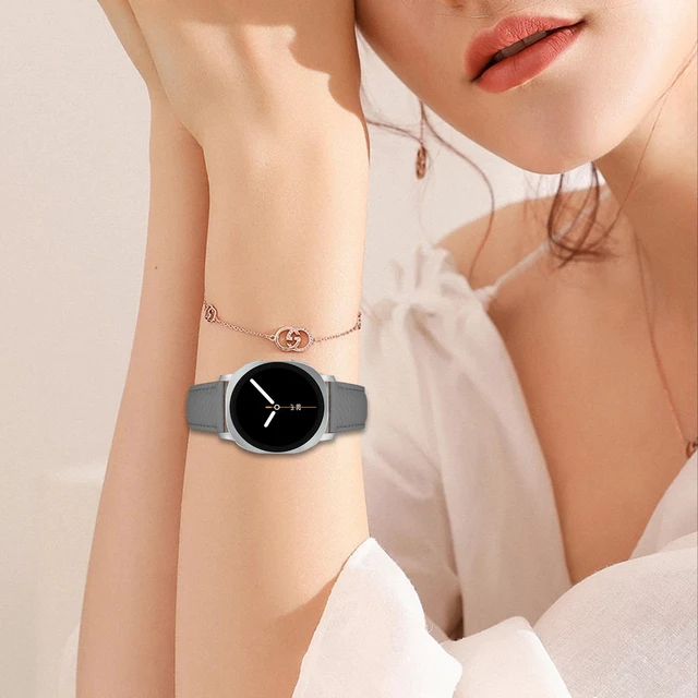Alt view image 6 of 6 - Leather Bands Compatible with Samsung Galaxy Watch 9/8 40mm 44mm/8 Classic 46mm Genuine Leather Wristband Replacement Strap for Galaxy Watch 8 Classic Smartwatch