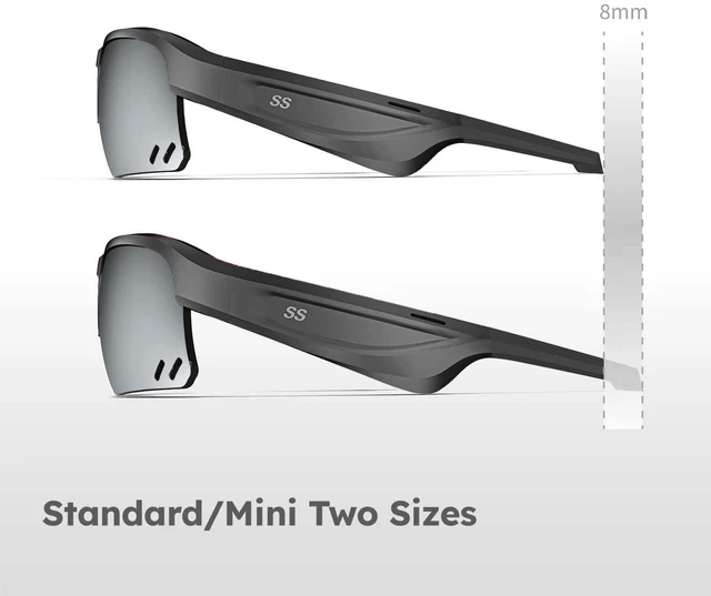 Alt view image 4 of 7 - Liszt Sports Audio Sunglasses,Smart Bluetooth Glasses for Cycling,Running,and Hiking.Black Frame & Polarized Mirror silver