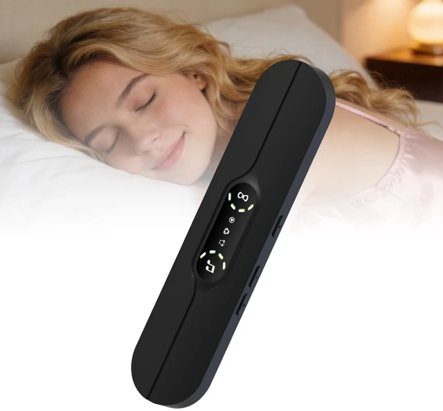 Main image of Under Pillow Speaker Bone Conduction Wireless with LED Display Timer Bluetooth Stereo Music Portable Sleep Sound Bar Sleep Speaker White Noise for Side Sleepers Supports TF Card (Black)