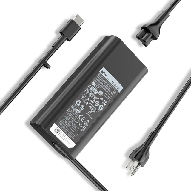 Main image of 65W Laptop Charger Fit for Dell Chromebook 13 Latitude 3400 7430 XPS 13 Pro Inspiron 7490 XPS 12 13 AC Chromebook 13 Adapter 65W/45W PD Fast Charging Wide Compatibility Smart Temperature Control