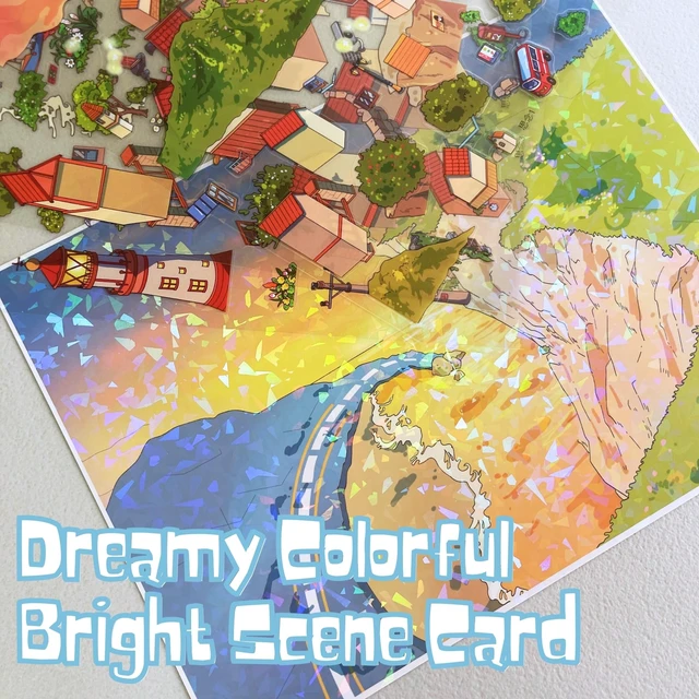 Alt view image 5 of 7 - 2 Sets DIY 3D Diorama Scene Stickers for Adults, Miniature Sticker Therapy Hand-painted 3D diorama scene stickers, DIY miniature landscape kit, craft gift, sticker therapy, Memories and Yearnings