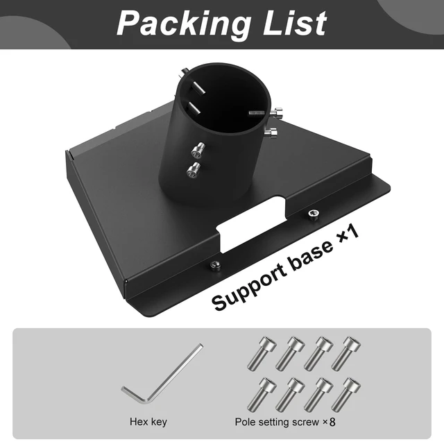 Alt view image 7 of 7 - Starlink Pipe Adapter for Standard 4 4X Gen 3 Pole Diameter 0.95 to 2.05 Metal, 360° Rotation Adjustable, V3/V4 Standard Dish Pole Mount Adapter for Wall/Roof/RV Installation, Weather-Resistant