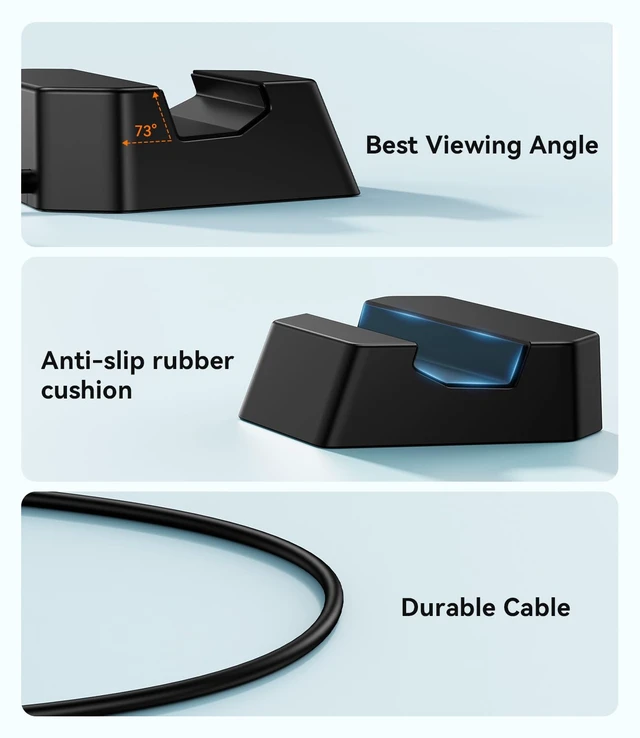 Alt view image 7 of 7 - Charging Stand for ROG Xbox Ally X/ROG Xbox Ally, Portable TV Dock Station Replacement with 2 USB-A Port/100W USB-C Port for ROG Xbox Ally X