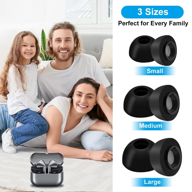 Alt view image 5 of 7 - Replacement Foam Eartips for Samsung Galaxy Buds 4 Pro (2026) & Galaxy Buds 3 Pro (2024), Memory Foam Tip with Cleaner kit Earbuds, Comfortable Foam and Secure Fit - SML