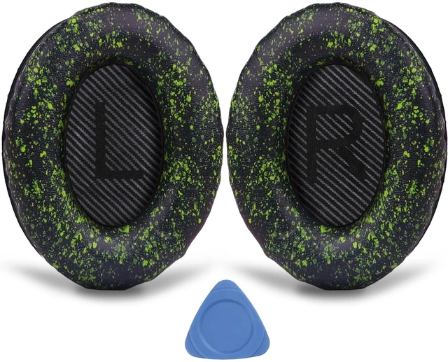 Main image of Replacement Ear Pads for Bose QC35 and QC35 II EarPads Cushions with Noise Isolation Memory Foam, Softer Protein Leather, Added Thickness