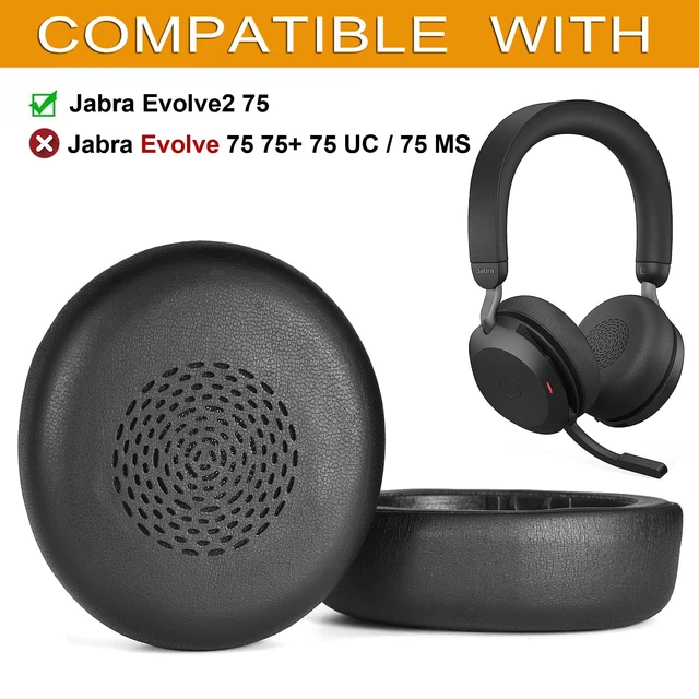 Alt view image 2 of 7 - Evolve2 75 Ear Pads - Replacement Ear Cushion Compatible with Jabra Evolve2 75 PC Wireless Headset (Ear Pads not fit Jabra Evolve 75 75+ 75 UC / 75 MS Headphone)