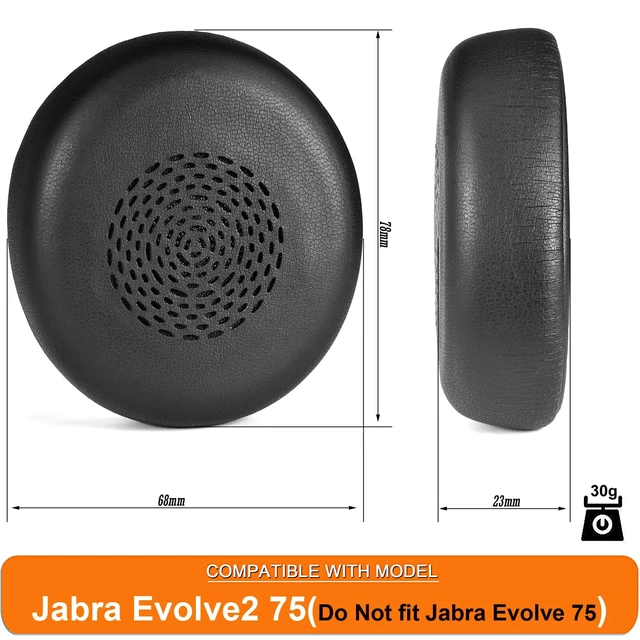 Alt view image 3 of 7 - Evolve2 75 Ear Pads - Replacement Ear Cushion Compatible with Jabra Evolve2 75 PC Wireless Headset (Ear Pads not fit Jabra Evolve 75 75+ 75 UC / 75 MS Headphone)