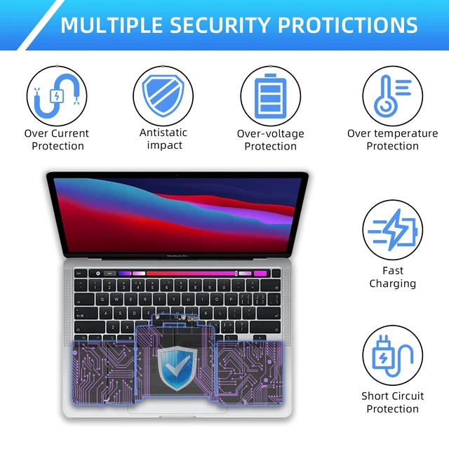 Alt view image 7 of 7 - A1964 Laptop Battery Replacement for MacBook Pro 13" A1989 (Mid 2018 2019) A2251(2020 Release) EMC 3214 3358 3348 BTO/CTO Touch Bar MR9Q2LL/A MR9V2LL/A MV962LL/A