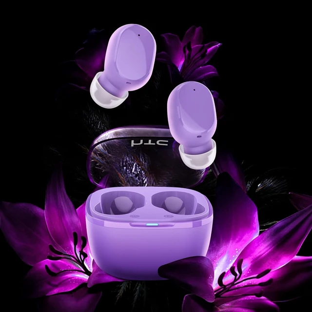 Alt view image 5 of 7 - True Wireless Earbuds 6 Bluetooth 5.3 in Ear Stereo Headphones Touch Control with Built-in Microphone, Wireless Noise Cancelling Earbuds 22H Playtime with Charging Case for Android and iOS- Pink