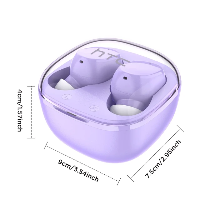 Alt view image 6 of 7 - True Wireless Earbuds 6 Bluetooth 5.3 in Ear Stereo Headphones Touch Control with Built-in Microphone, Wireless Noise Cancelling Earbuds 22H Playtime with Charging Case for Android and iOS- Pink