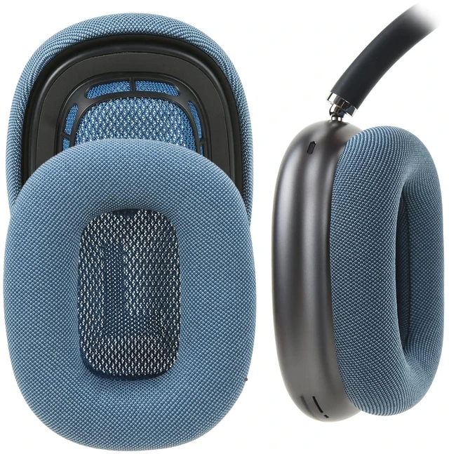 Main image of Ear Cushions for AirPods Max Headphones Earpads Replacement Ear Pad Covers Earmuffs with Mesh Fabric, Memory Foam and Magnet (Sky Blue)