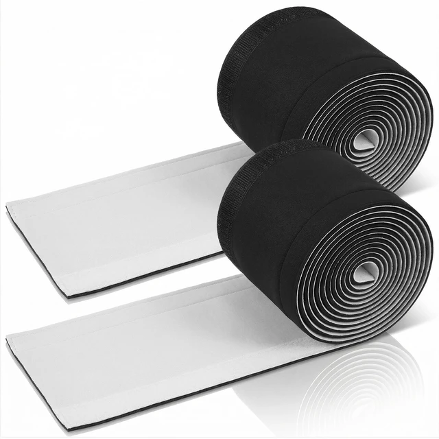 Main image of 2 Rolls Extra Long Trolling Motor Cable Sleeve, Heavy-Duty Neoprene Outboard Motor Sleeve for Wire Protection & Management - Weatherproof Boat Rigging Cover (Black, 118 Inch/Roll)