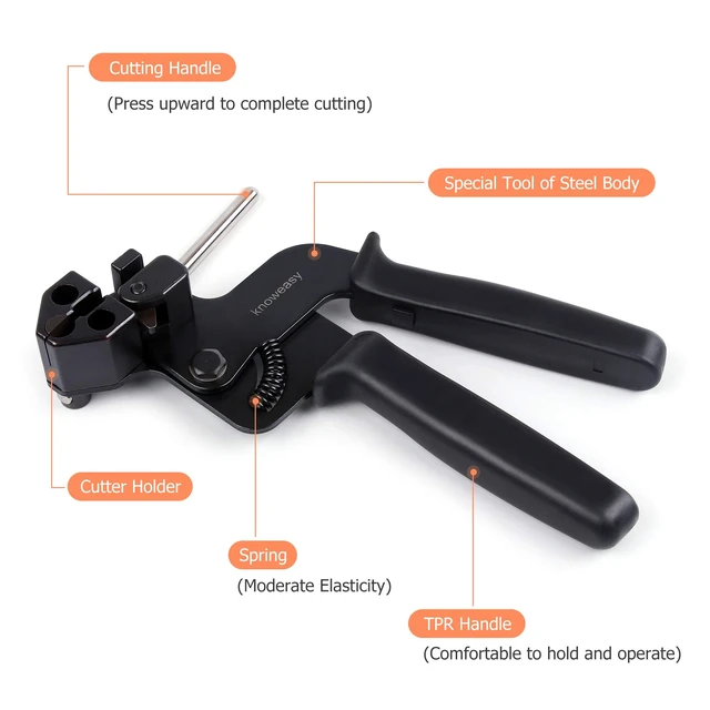 Alt view image 3 of 6 - Stainless Steel Cable Tie Gun, Flush Cut Tool, Cable Management Cable management and automotive work; Designed for accurate product selection; Practical for professional and DIY projects