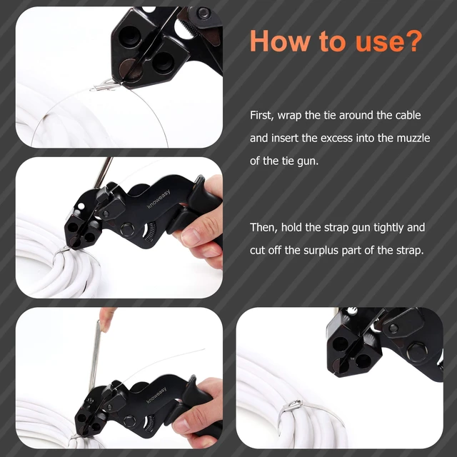 Alt view image 5 of 6 - Stainless Steel Cable Tie Gun, Flush Cut Tool, Cable Management Cable management and automotive work; Designed for accurate product selection; Practical for professional and DIY projects