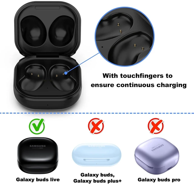Alt view image 3 of 7 - Charging Case Replacement Compatible with Galaxy Buds Live, Charger Case for Samsung Galaxy Buds Live SM-R180(Wired Charging Only, Earbuds not Included, Black Color)