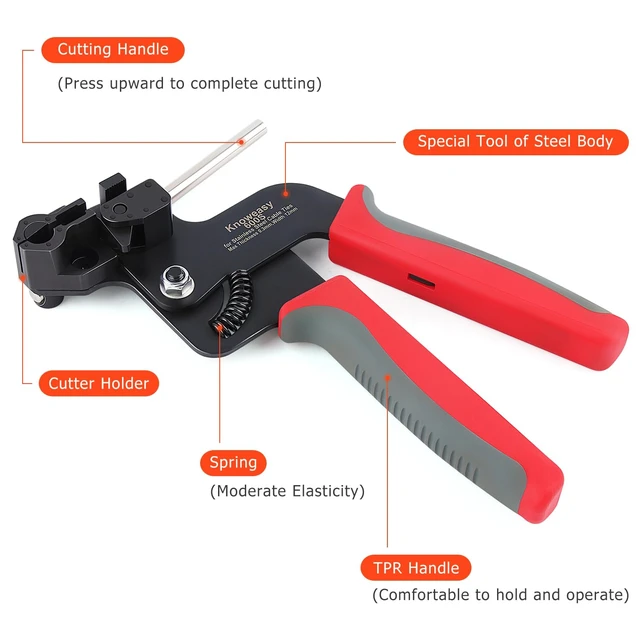 Alt view image 3 of 7 - Stainless Steel Cable Tie Gun, Flush Cut Tool, Cable Management Cable management and automotive work; Designed for accurate product selection; Practical for professional and DIY projects