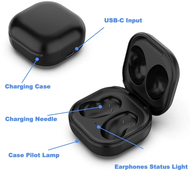 Alt view image 5 of 7 - Charging Case Replacement Compatible with Galaxy Buds Live, Charger Case for Samsung Galaxy Buds Live SM-R180(Wired Charging Only, Earbuds not Included, Black Color)