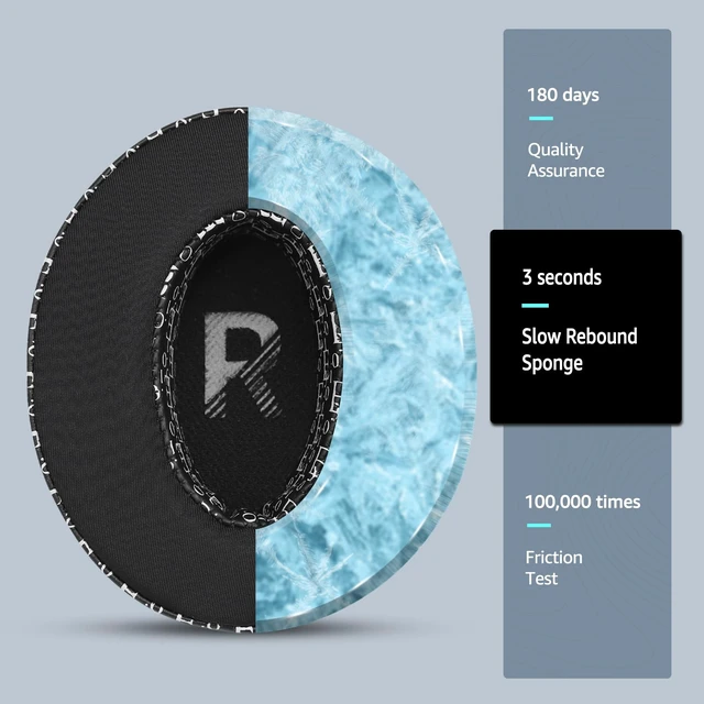 Alt view image 7 of 7 - Frozen Replacement Ear Pads for Sennheiser Headphones, Fits HD450BT / HD4.50 /HD4.50BTNC/ HD 485BT/ HD4.40BT, Made with Soft Fabric and Memory Foam