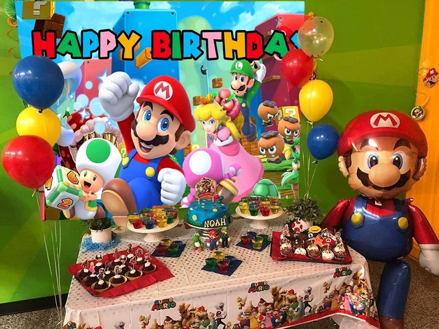 Alt view image 3 of 4 - 1Pack Mario Party Decoration Banner Photography Background for Kids Birthday Party Mario Photo Booth Props (4.16X2.3 Ft)