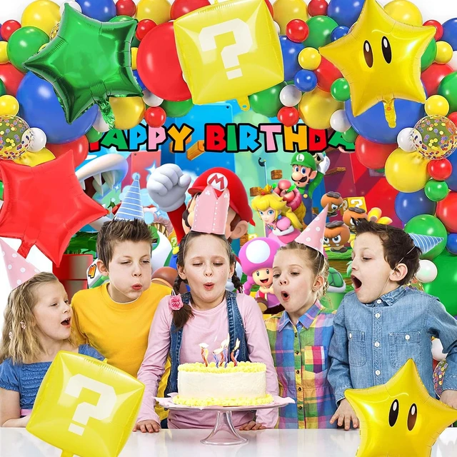 Alt view image 4 of 4 - 1Pack Mario Party Decoration Banner Photography Background for Kids Birthday Party Mario Photo Booth Props (4.16X2.3 Ft)