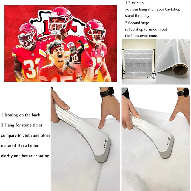 Alt view image 5 of 6 - Patrick Mahomes Birthday Party Decorations, 5x3ft Happy Birthday Back Drop Banner Theme Backdrop Banner for Football Party Decorations Indoor Outdoor