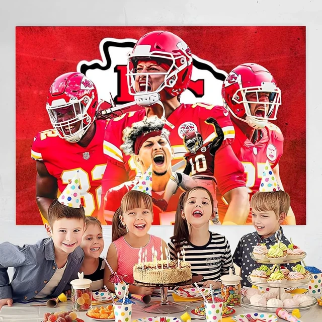 Alt view image 6 of 6 - Patrick Mahomes Birthday Party Decorations, 5x3ft Happy Birthday Back Drop Banner Theme Backdrop Banner for Football Party Decorations Indoor Outdoor