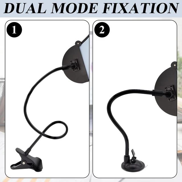 Alt view image 4 of 6 - Laptop Sun Shade for Working Outside and Adjustable Clip, Adjustable Laptop Sun Shade with Flexible Clip Stand, Heat Shield Laptop Canopy for Computers Beach Chairs and Strollers (Blue)
