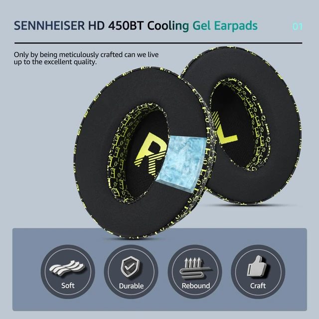 Alt view image 2 of 6 - Frozen Replacement Ear Pads for Sennheiser Headphones, Fits HD450BT / HD4.50 /HD4.50BTNC/ HD 485BT/ HD4.40BT, Made with Soft Fabric and Memory Foam