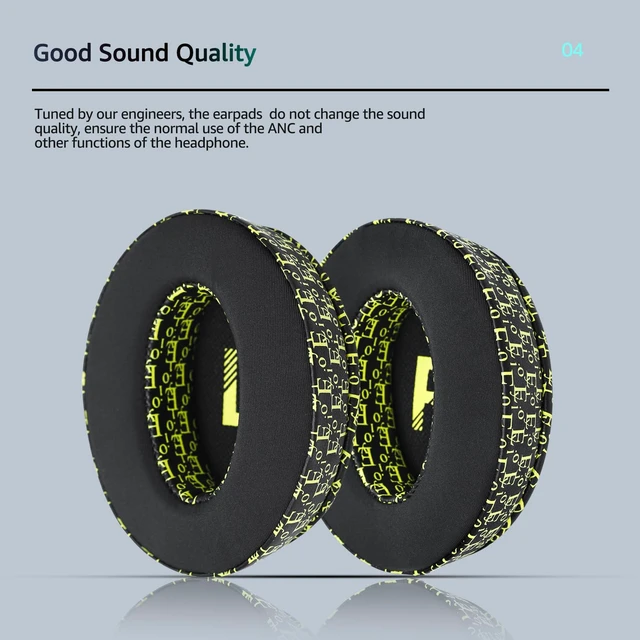 Alt view image 5 of 6 - Frozen Replacement Ear Pads for Sennheiser Headphones, Fits HD450BT / HD4.50 /HD4.50BTNC/ HD 485BT/ HD4.40BT, Made with Soft Fabric and Memory Foam
