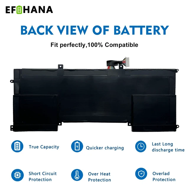 Alt view image 6 of 6 - AB06XL Laptop Battery Replacement for HP Envy 13 2017 13-AD019TU 2EX75PA 2EX78PA 2EX80PA 2EX85PA 2EX88PA Series Notebook HSTNN-DB8C 921408-2C1 921438-855 TPN-I128 ABO6XL 7.7V 53.61Wh 6962mAh