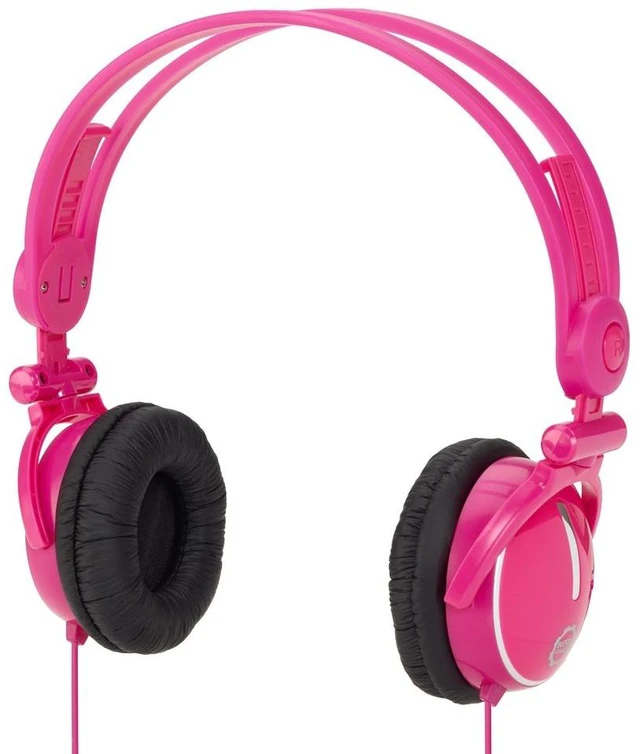 Main image of Fold-Flat Travel Headphones - Pink