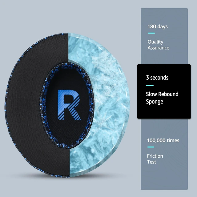 Alt view image 6 of 6 - Frozen Replacement Ear Pads for Sennheiser Headphones, Fits HD450BT / HD4.50 /HD4.50BTNC/ HD 485BT/ HD4.40BT, Made with Soft Fabric and Memory Foam