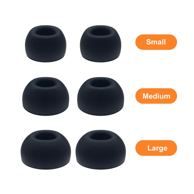Alt view image 5 of 5 - Replacement Foam Ear Tips for AirPods Pro 3 Silicone Shield, S/M/L Compatible with AirPods Pro3 3rd Generation 2025, Fit in The Charging Case, 3 Pairs, Black
