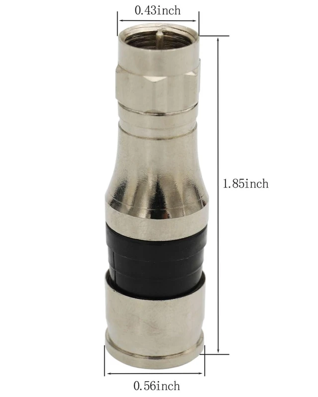 Alt view image 2 of 7 - 10Pcs F Type RG11 Compression Connectors,Compression Coax Connectors Fittings RG11 Wire Connector with Weather Seal O Ring