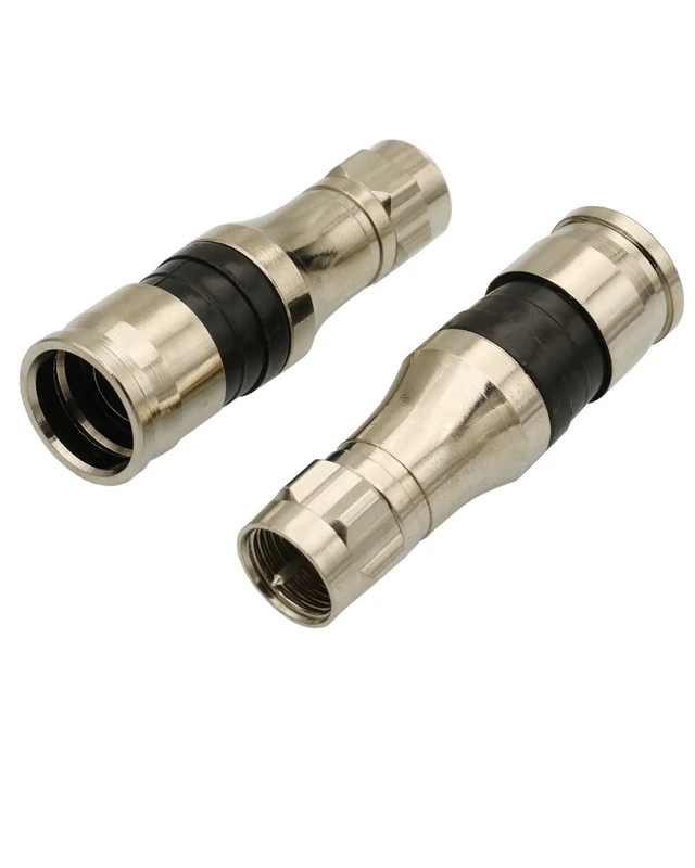 Alt view image 4 of 7 - 10Pcs F Type RG11 Compression Connectors,Compression Coax Connectors Fittings RG11 Wire Connector with Weather Seal O Ring