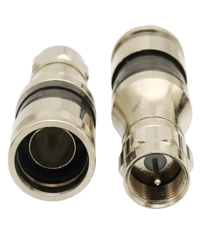 Alt view image 5 of 7 - 10Pcs F Type RG11 Compression Connectors,Compression Coax Connectors Fittings RG11 Wire Connector with Weather Seal O Ring