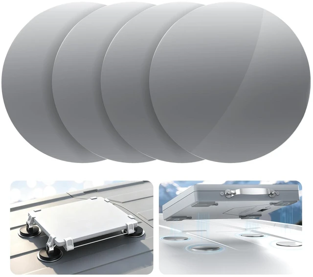 Main image of 4Pcs Magnetic Mount Plates for Starlink Mini/Gen 3, Adhesive Metal Plate Magnetic Pads for Car Truck RV SUV Aluminum/Glass Cab Roof, Starlink Mounting Accessory for Satellite Dish Magnetic Car Mount