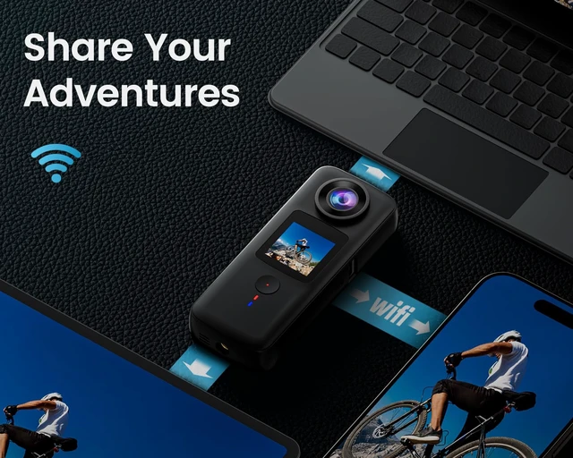 Alt view image 5 of 6 - 4K/60FPS Touchscreen Action Camera 131FT WaterproofCamera with 64GB SD Card 48MP HD Camera Long Battery Life 1800mAh Batteries Portable VloggingCamera with Helmet Accessories Kit