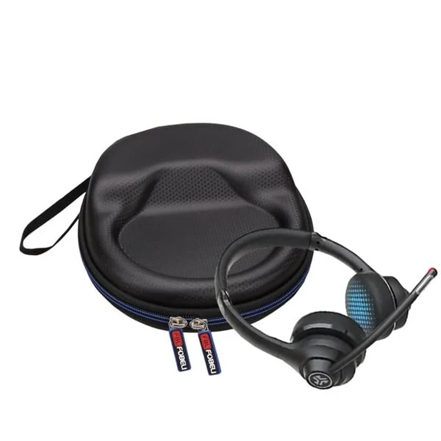 Alt view image 6 of 7 - Headphones Case for JLab Go Work Gen 2/Epic Work ANC/Studio Pro Hard PU Shell, Fits for JLab Epic Lux Lab ANC/Go Work Pop/Studio+ Gen 2, Shockproof & Water-Resistant, Travel Carrying Bag