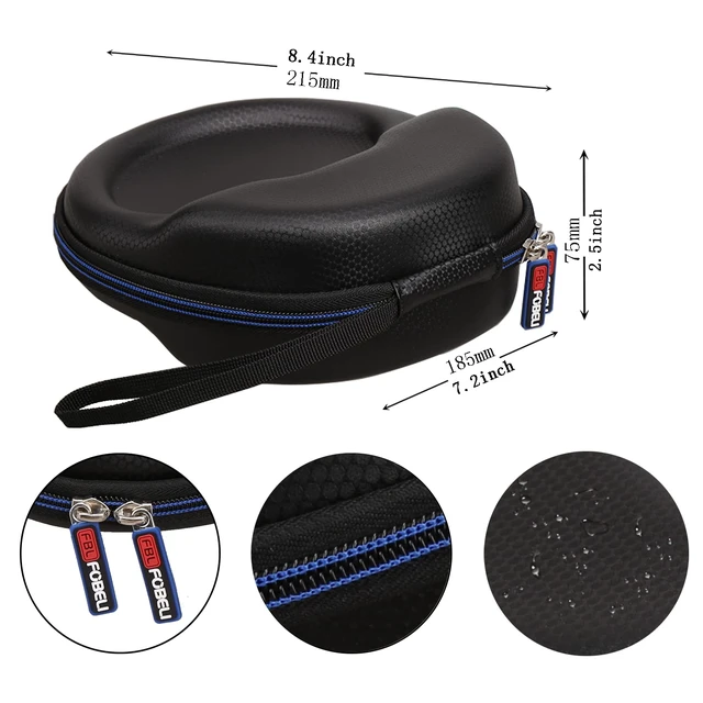 Alt view image 7 of 7 - Headphones Case for JLab Go Work Gen 2/Epic Work ANC/Studio Pro Hard PU Shell, Fits for JLab Epic Lux Lab ANC/Go Work Pop/Studio+ Gen 2, Shockproof & Water-Resistant, Travel Carrying Bag