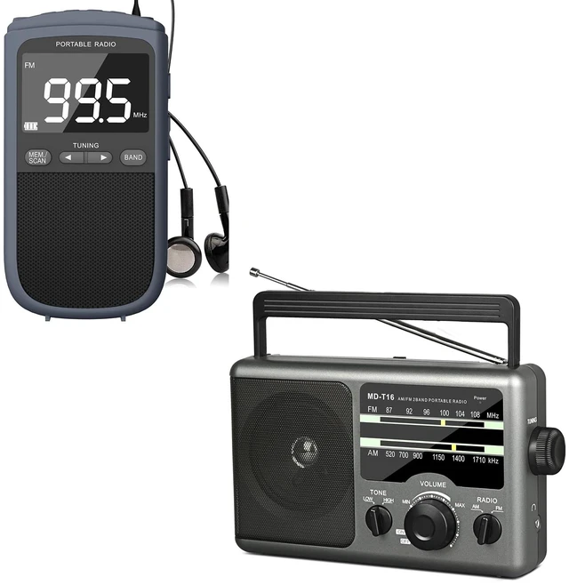 Main image of AM FM Portable Radio Battery Operated Radio by 4X D Cell Batteries Or AC Power Transistor Radio with and Big Speaker,AM FM Walkman Radio:900mAh Rechargeable Portable Transistor Pocket Radio with Best