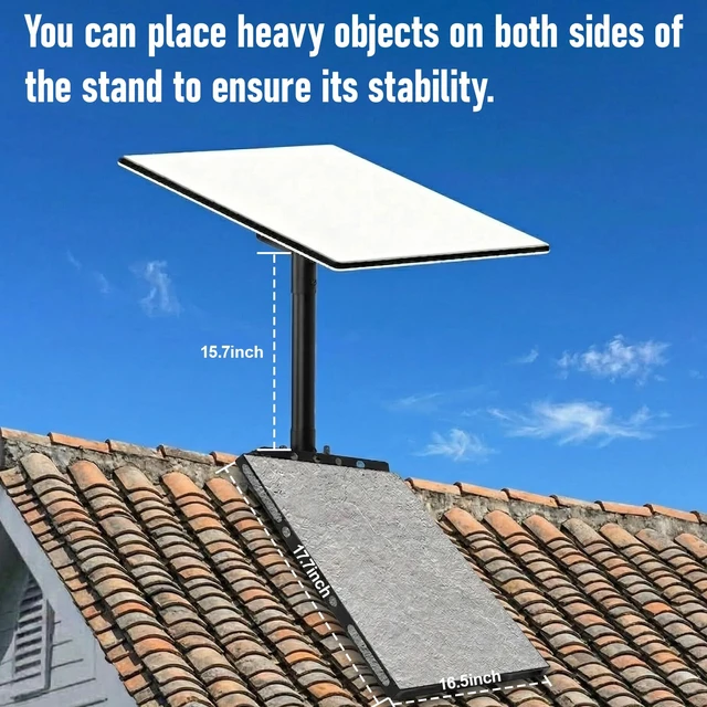 Alt view image 6 of 7 - Starlink Gen 3 Roof Mount,Heavy-Duty Starlink Ridge Mount 0-30Adjustable Third-Generation Starlink Pipe Adapter,Compatible with Starlink Standard 4/4X/Gen 3,No drilling required