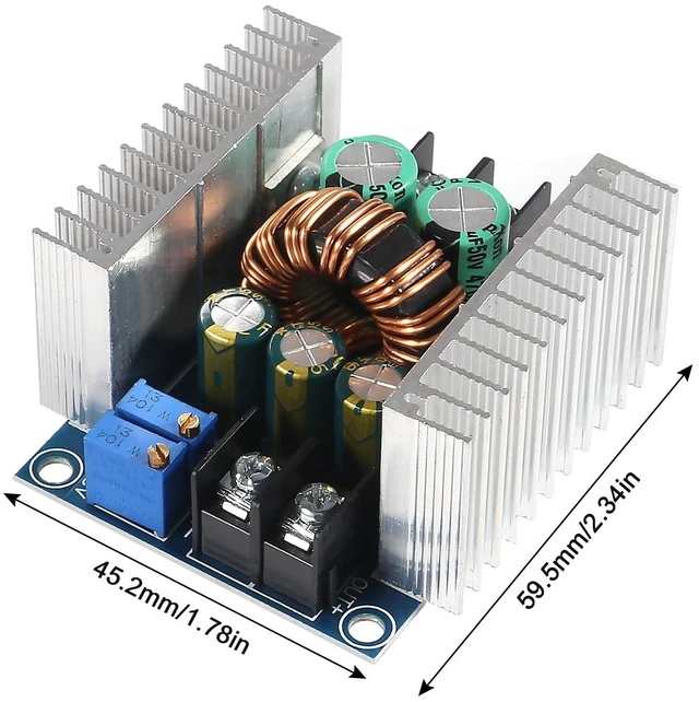 Alt view image 3 of 7 - 4pcs 20A 300W CC CV Step Down Module Adjustable DC 6-40V to 1.2-36V Voltage Regulator Buck Converter Constant Current Power Module Charging LED Drive with Short Circuit Protection
