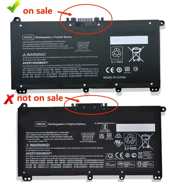 Alt view image 2 of 7 - HW03XL L97300-005 Laptop Battery Replacement for HP Pavilion 15-EG 15-EG00000 15-EH 15-EH0090WM 15T-EG 15Z-EH 17-CN 17-CP 17S-CU 17T-CN 17Z-CP Series L96887-421 TPN-C131 HSTNN-IB90 HWO3XL