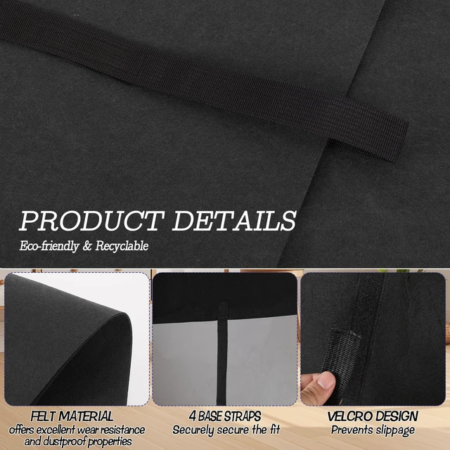 Alt view image 3 of 7 - TV Cover for Moving, Black TV Cover Moving Box for 52-55 Inch Flat Screen, Anti-Scratch Dust Protection with Bottom Strap for Home Renovation & Pet Protection or Other Furniture