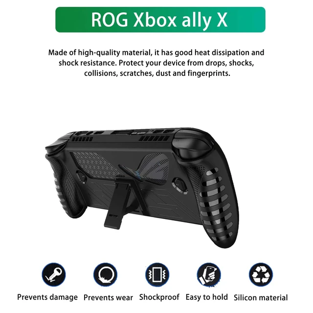 Alt view image 2 of 7 - Case for ASUS ROG Xbox Ally X(2025), Game Console Case,Anti-Drop, Anti-Scratch,Shockproof,Silicone Protective Cover for ASUS ROG Xbox Ally Handheld Video Game Console(Black)